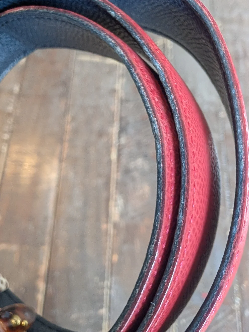 Hermes Red/ Black Reversible Belt